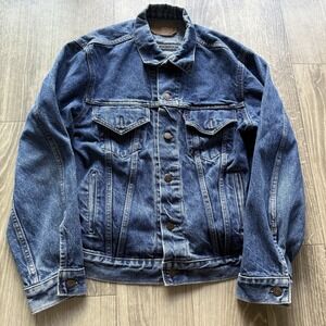 Vintage‎ Levis Trucker Jacket Mens Large Denim 70506 Button Red Tab 90s